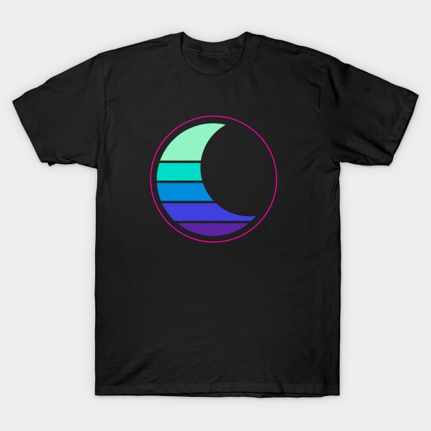 Vapor Moon (Cool Colors) T-Shirt by Durvin